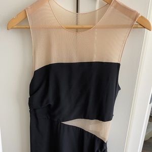 Women's Sexy Chic Nude Black Cocktail Dress (Size